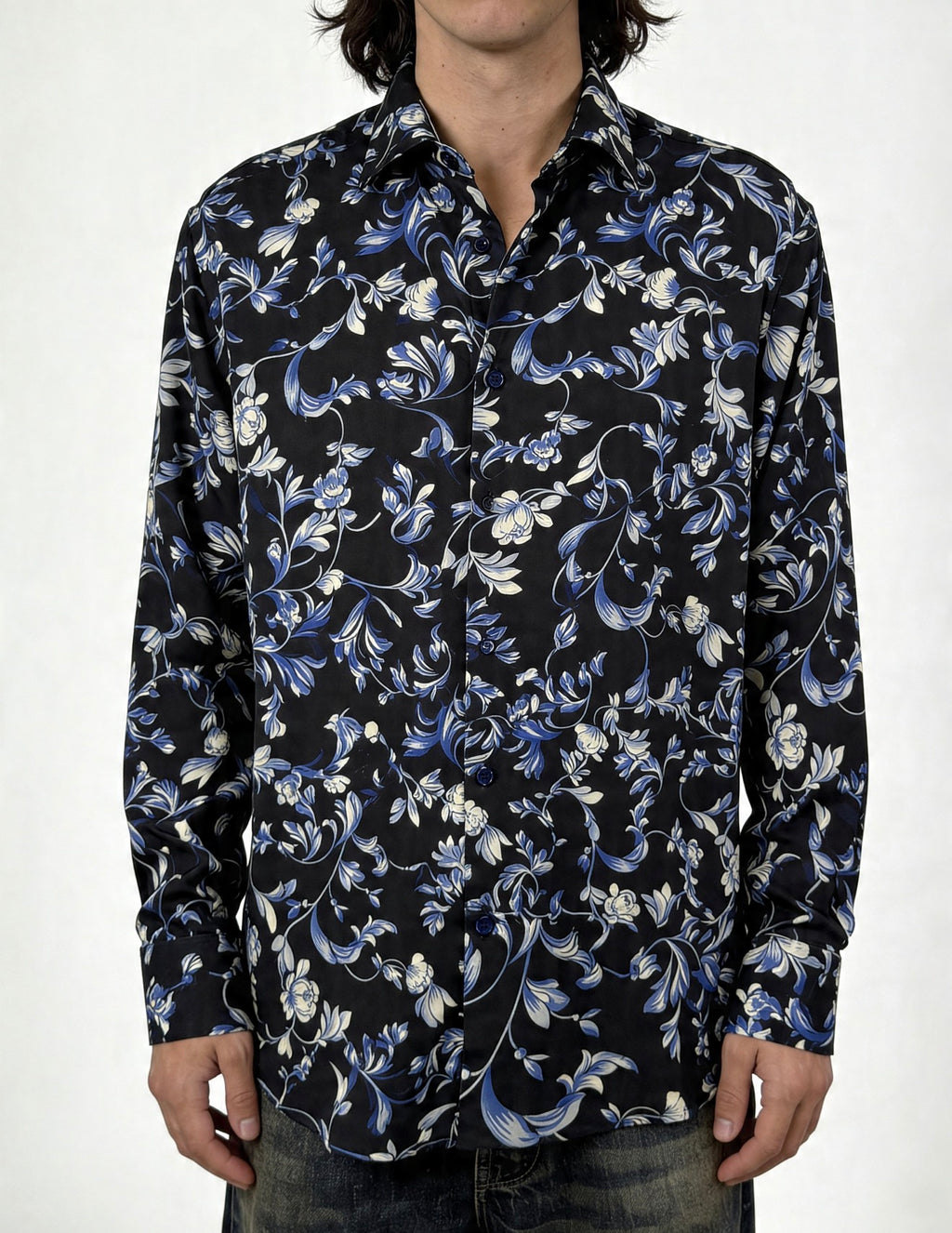 Blue Romance — Silk Shirt