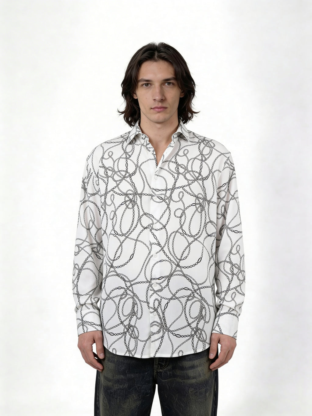 Ivory Chain — Viscose Shirt