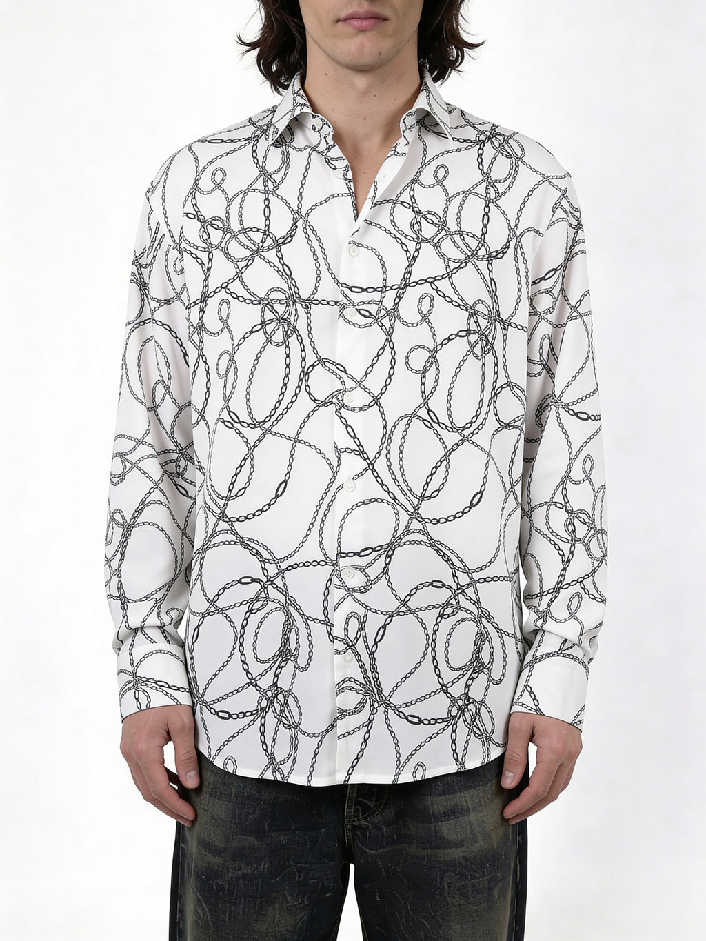 Ivory Chain — Viscose Shirt