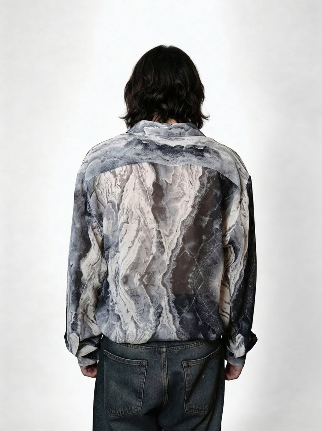 Midnight Marble — Viscose Shirt