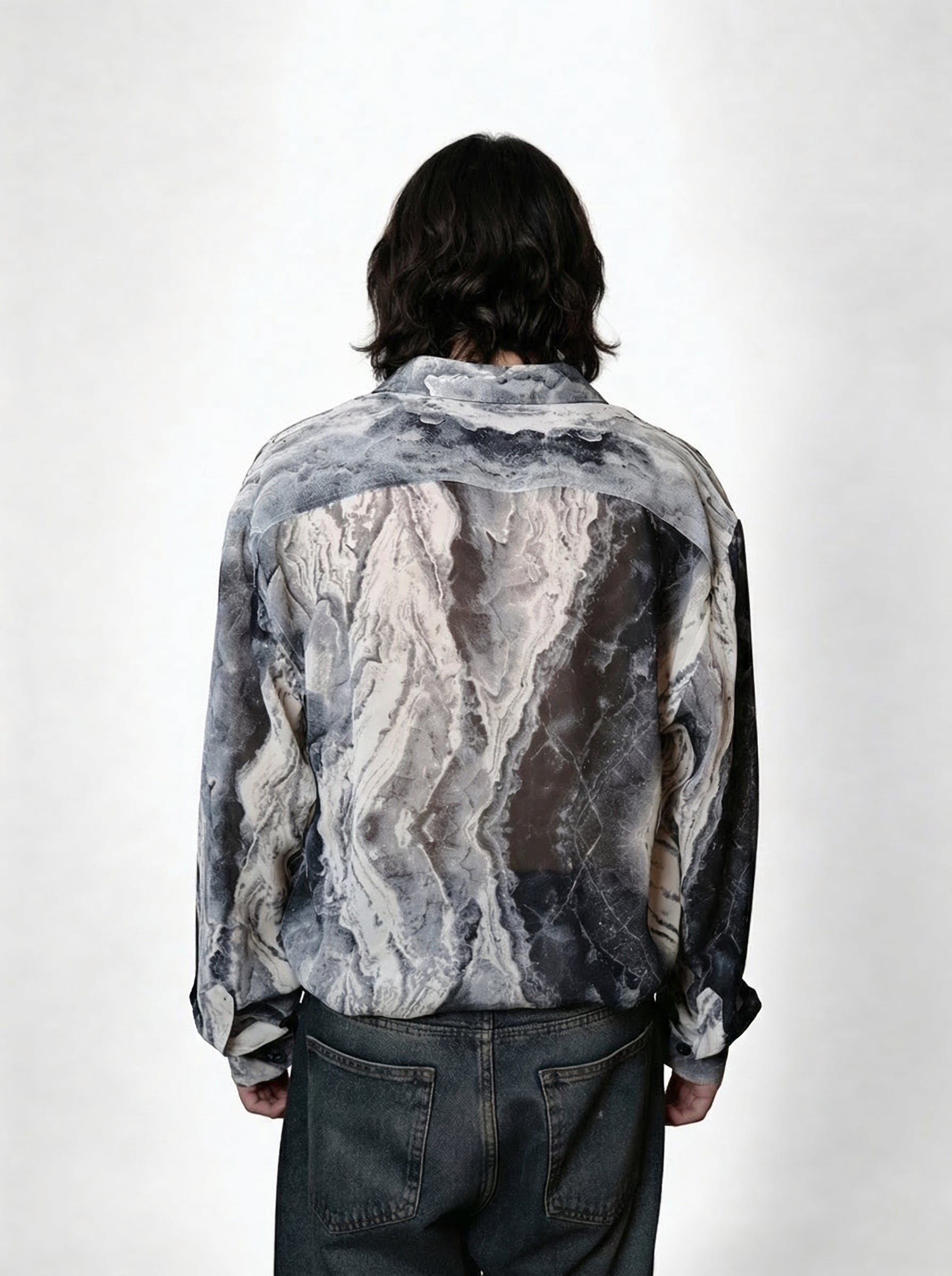 Midnight Marble — Viscose Shirt