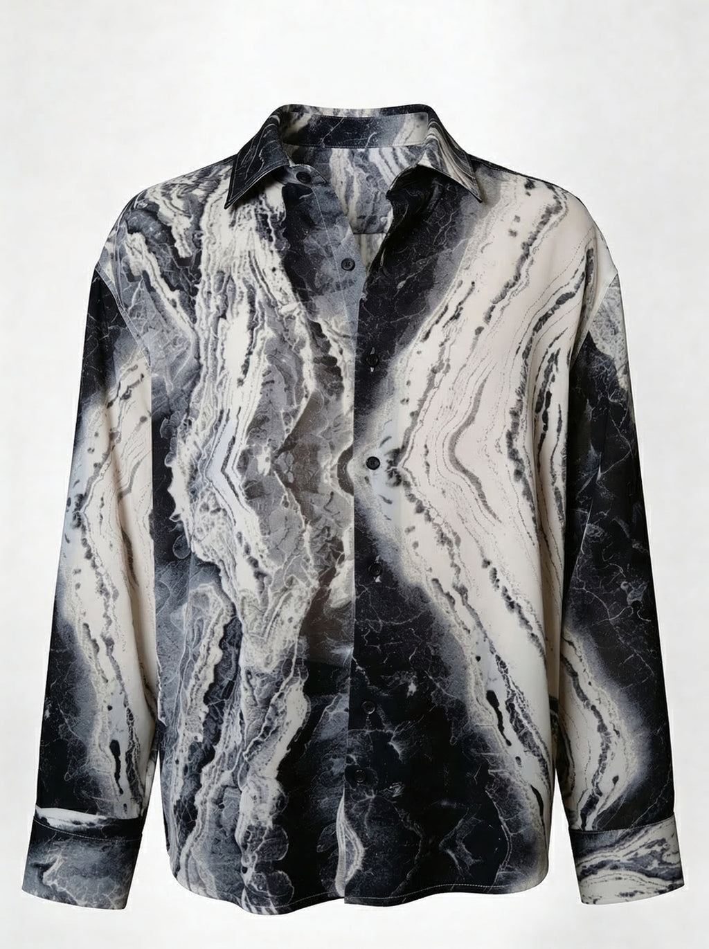 Midnight Marble — Viscose Shirt