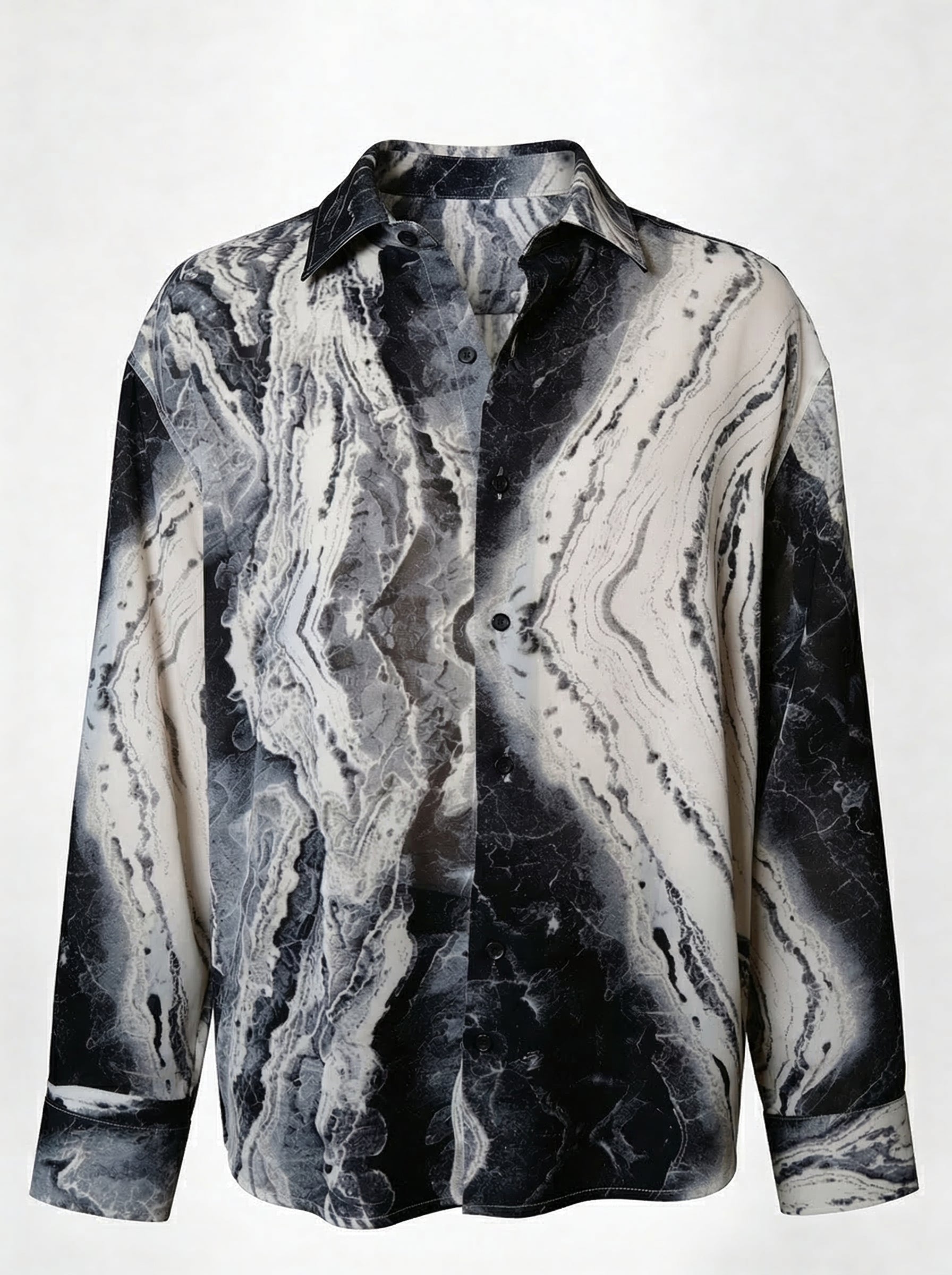 Midnight Marble — Viscose Shirt