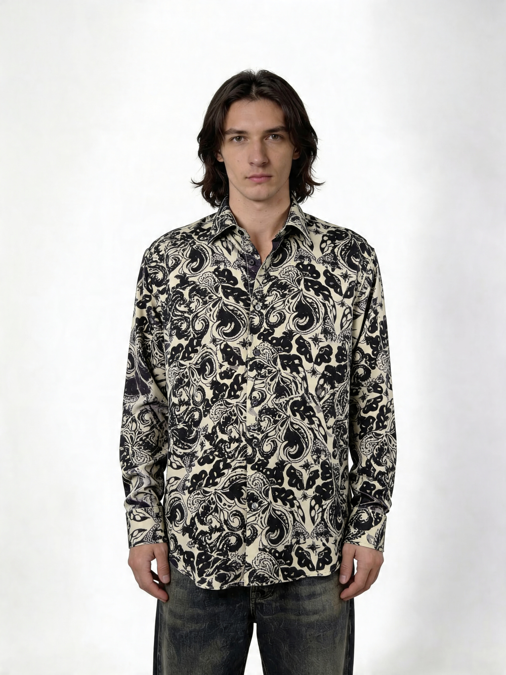 Black Garden — Silk Shirt