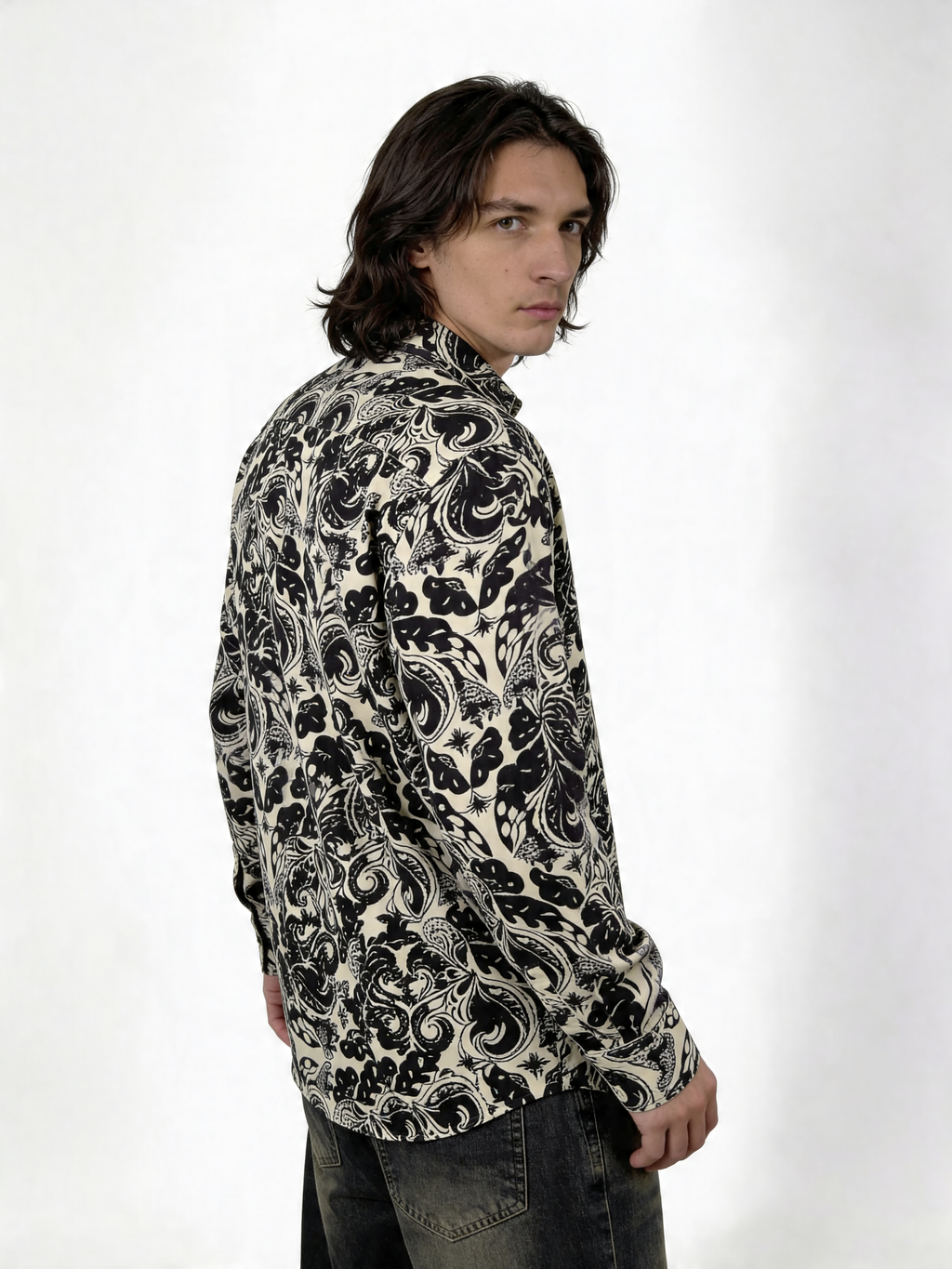 Black Garden — Silk Shirt