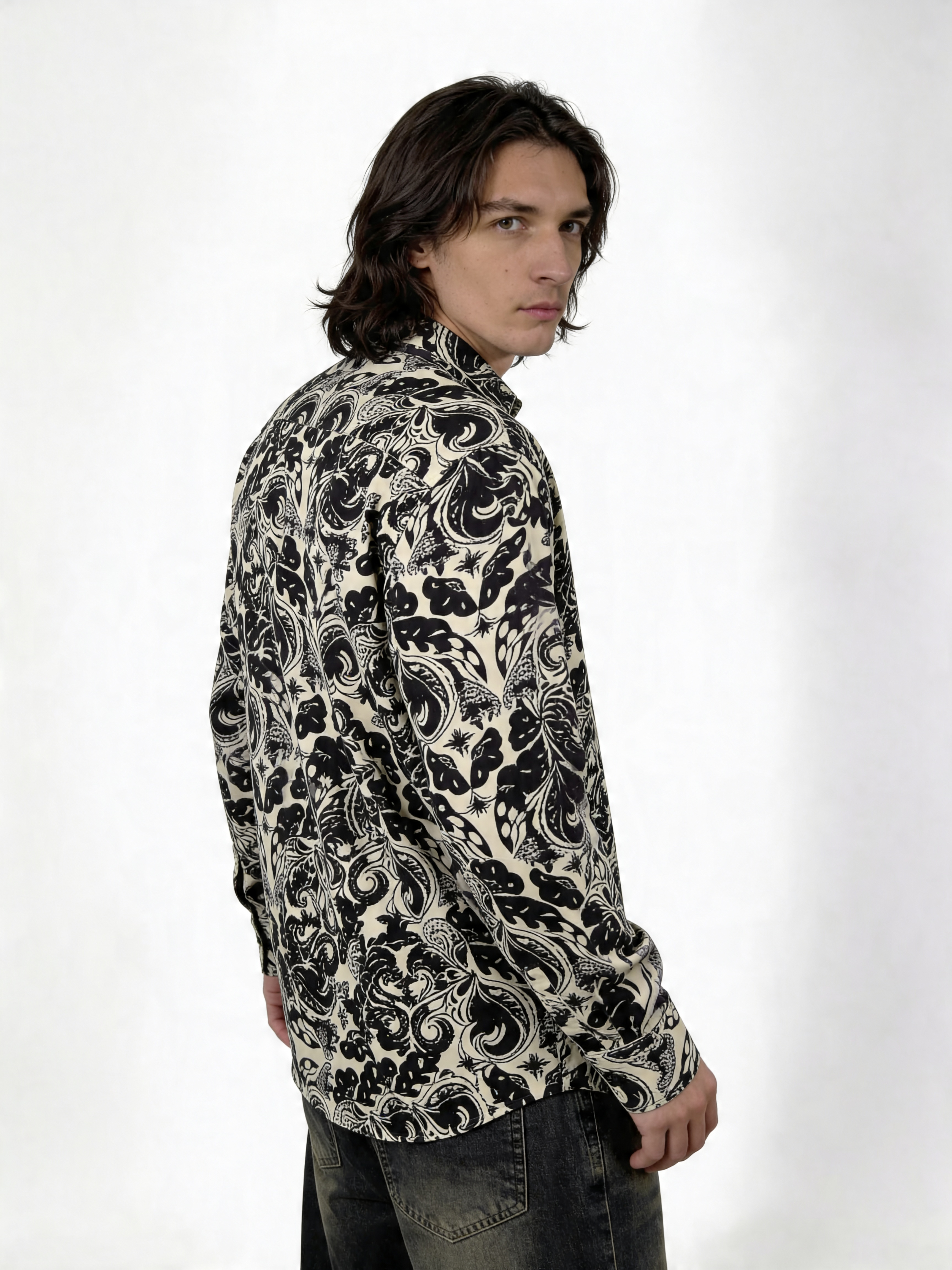Black Garden — Silk Shirt