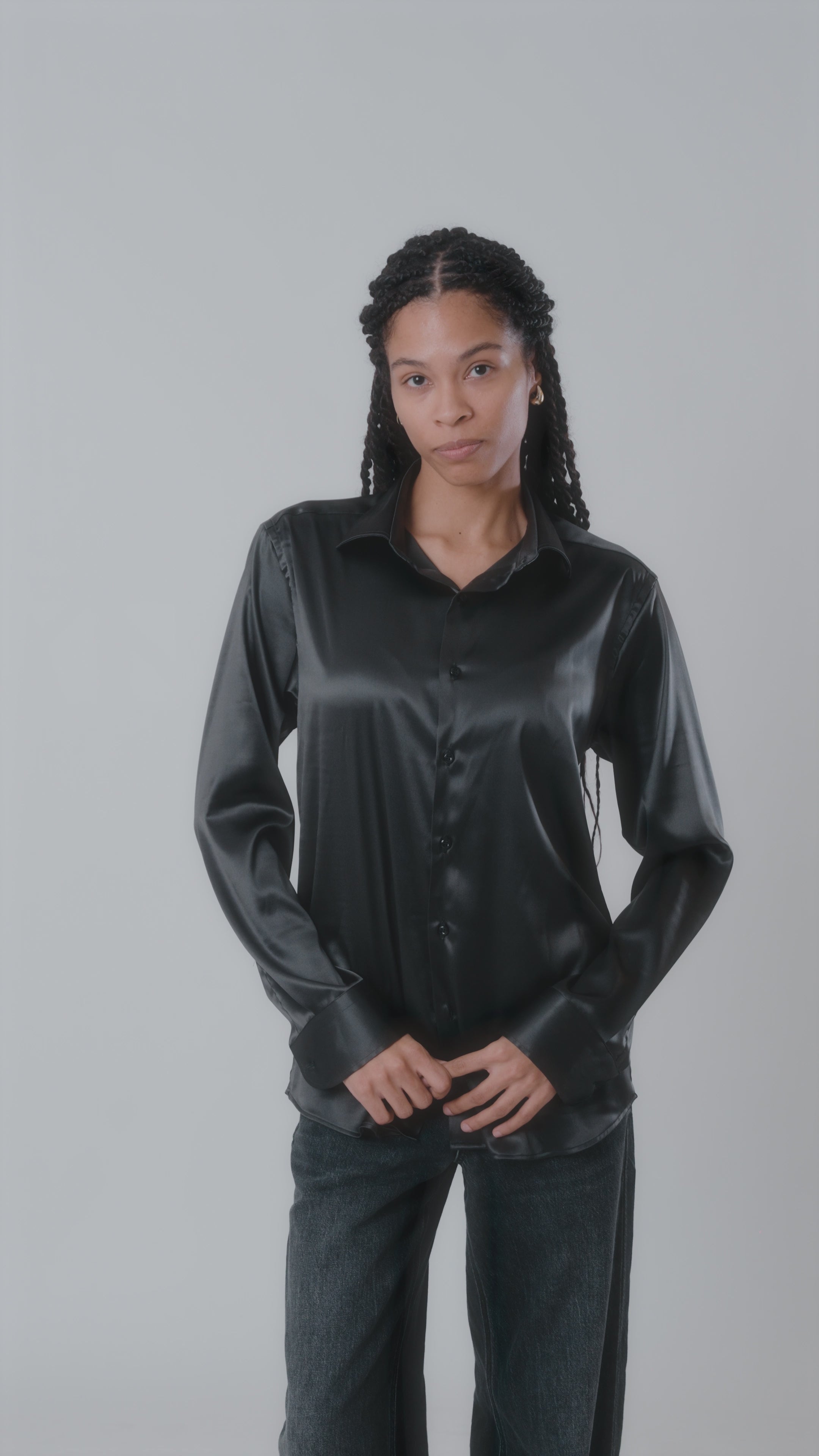 Dust Black Lucid Silk Shirt