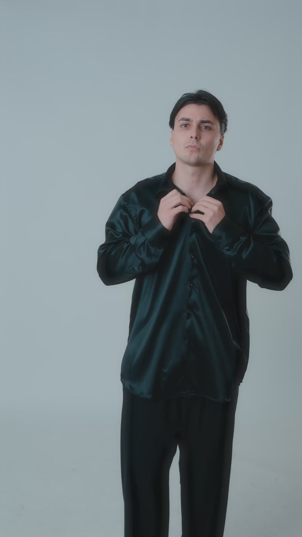 Black Lucid Silk Shirt