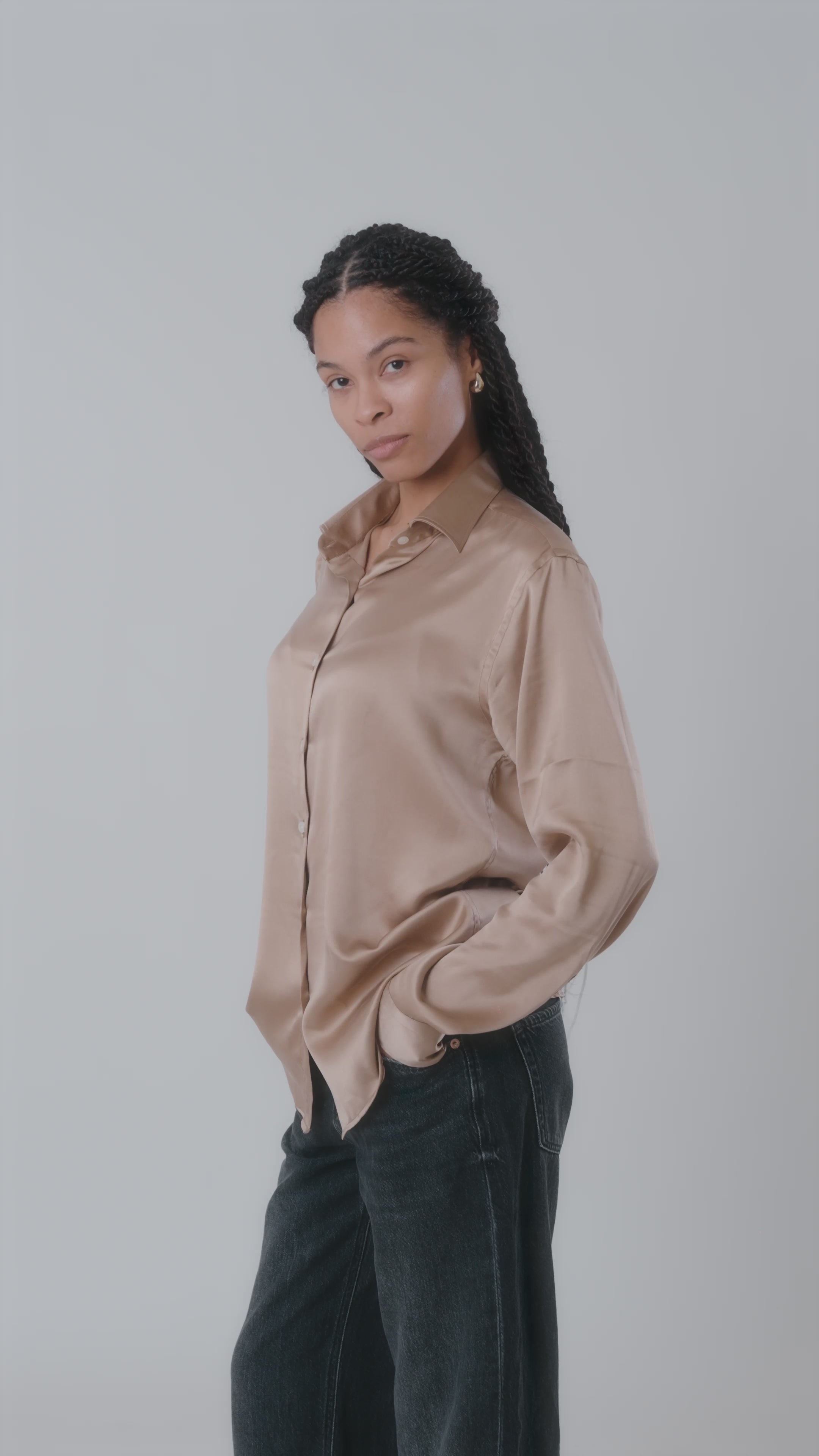 Gold Lucid Silk Shirt
