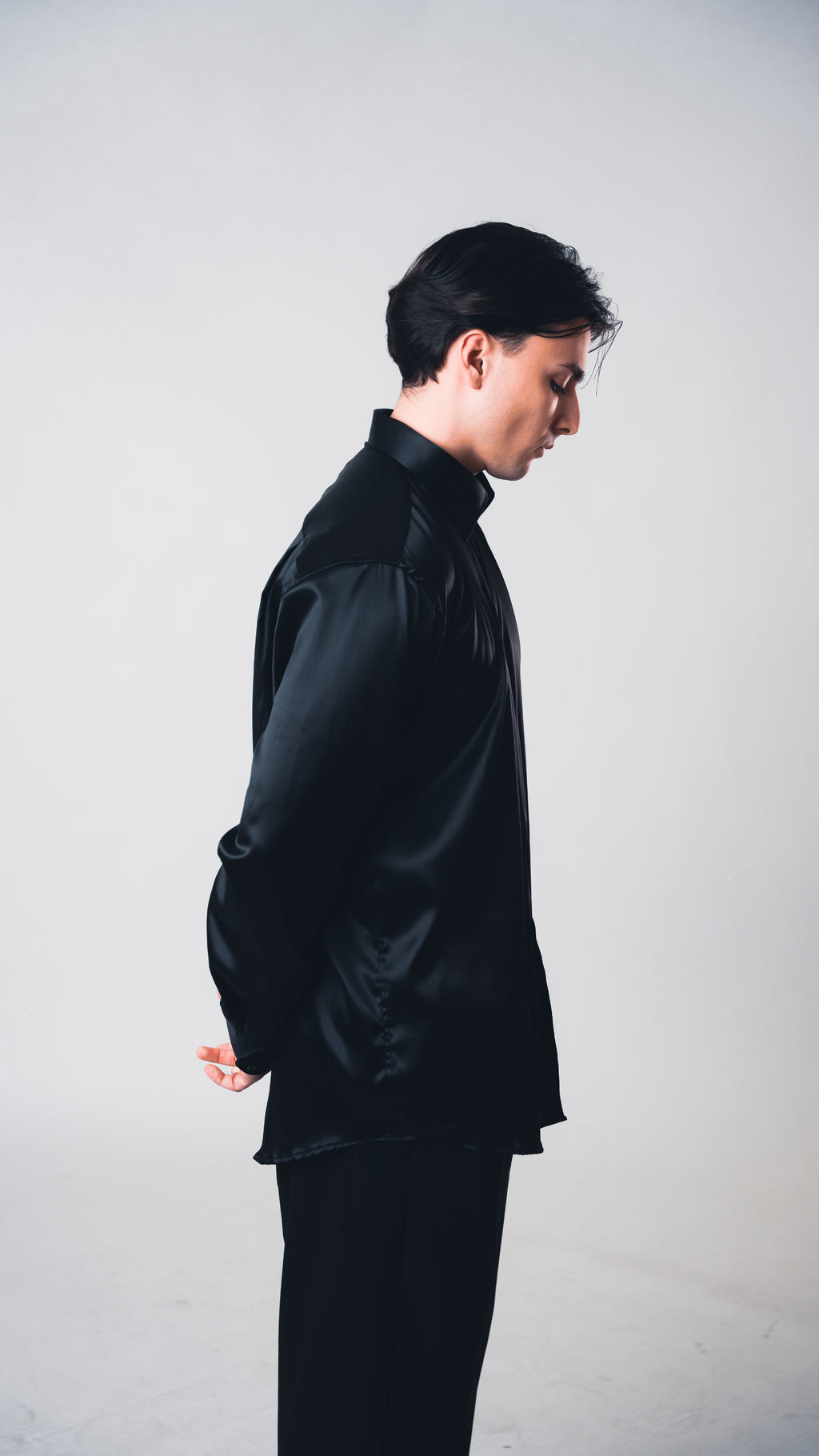 Black Lucid Silk Shirt