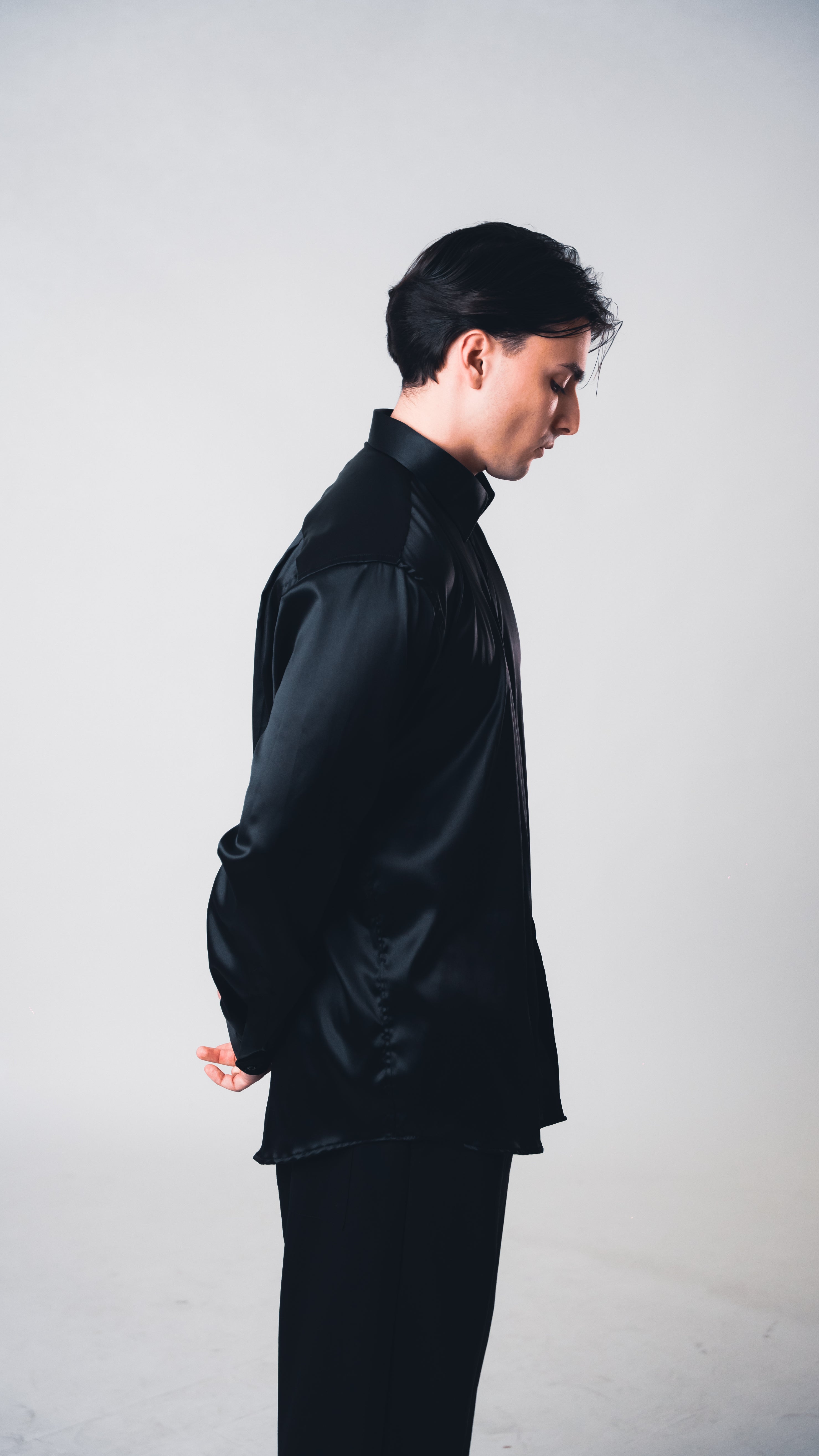 Black Lucid Silk Shirt