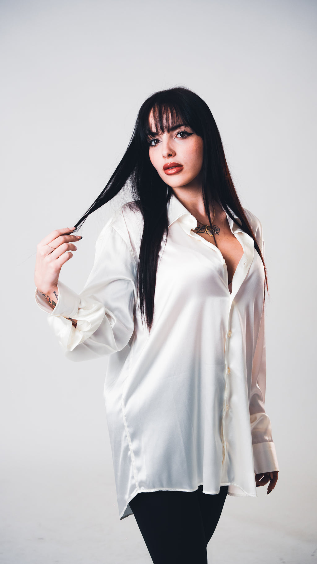 White Lucid Silk Shirt