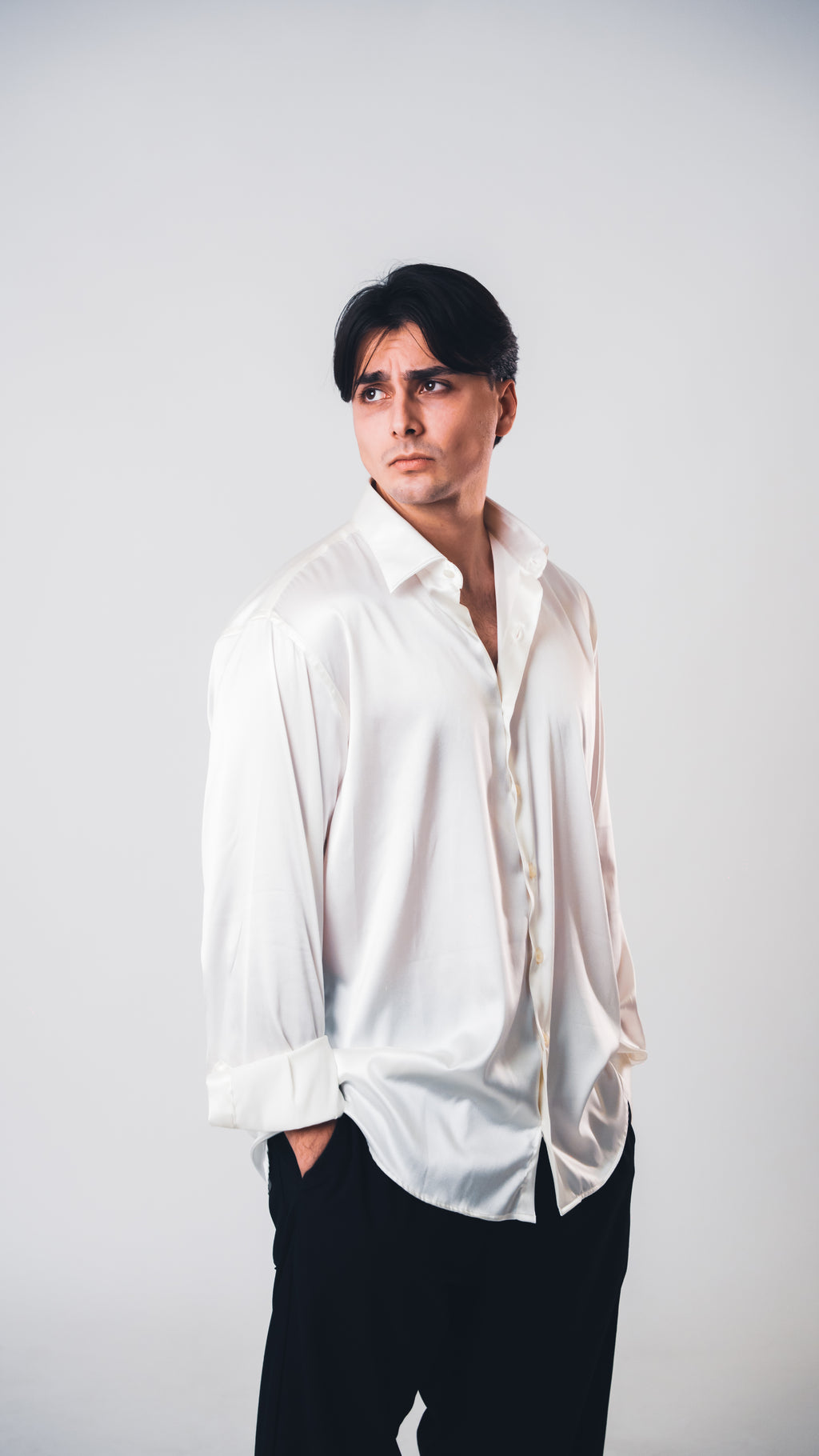 White Lucid Silk Shirt