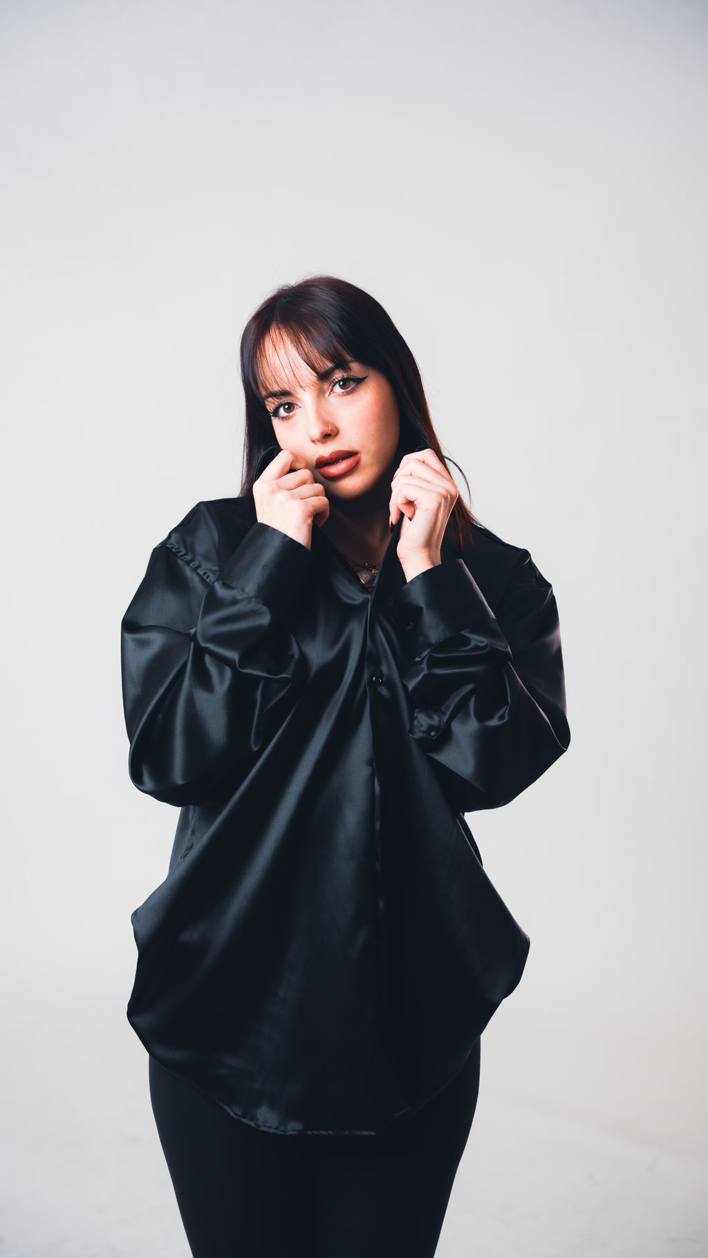 Black Lucid Silk Shirt