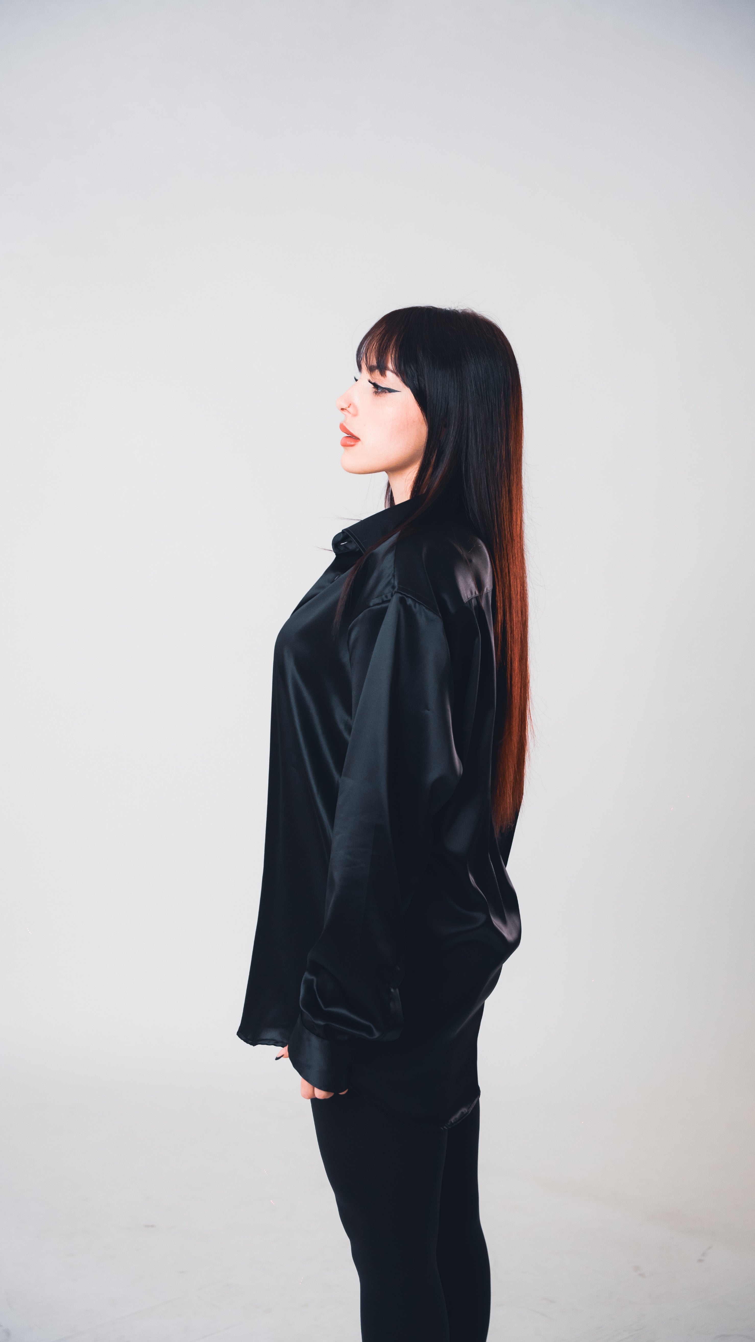 Black Lucid Silk Shirt