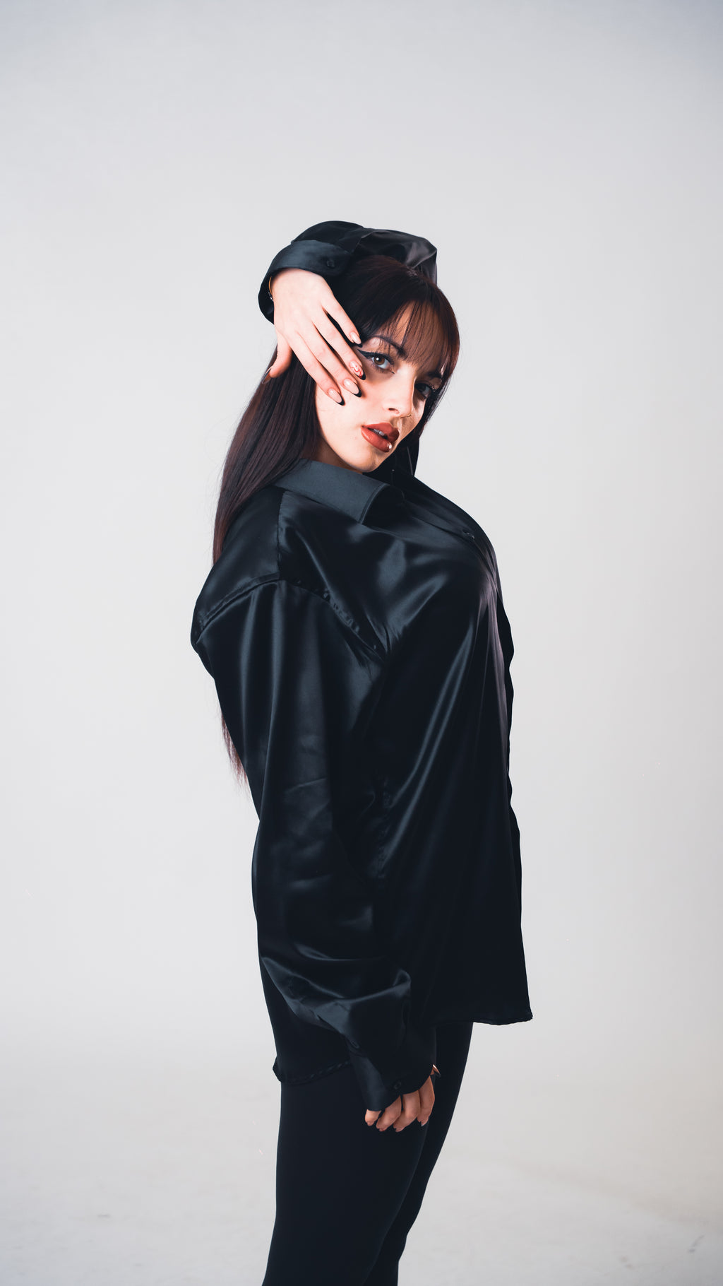 Black Lucid Silk Shirt