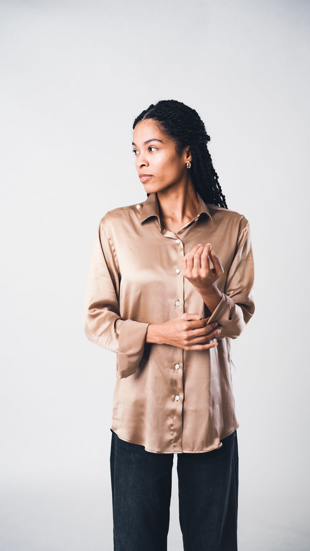 Gold Lucid Silk Shirt