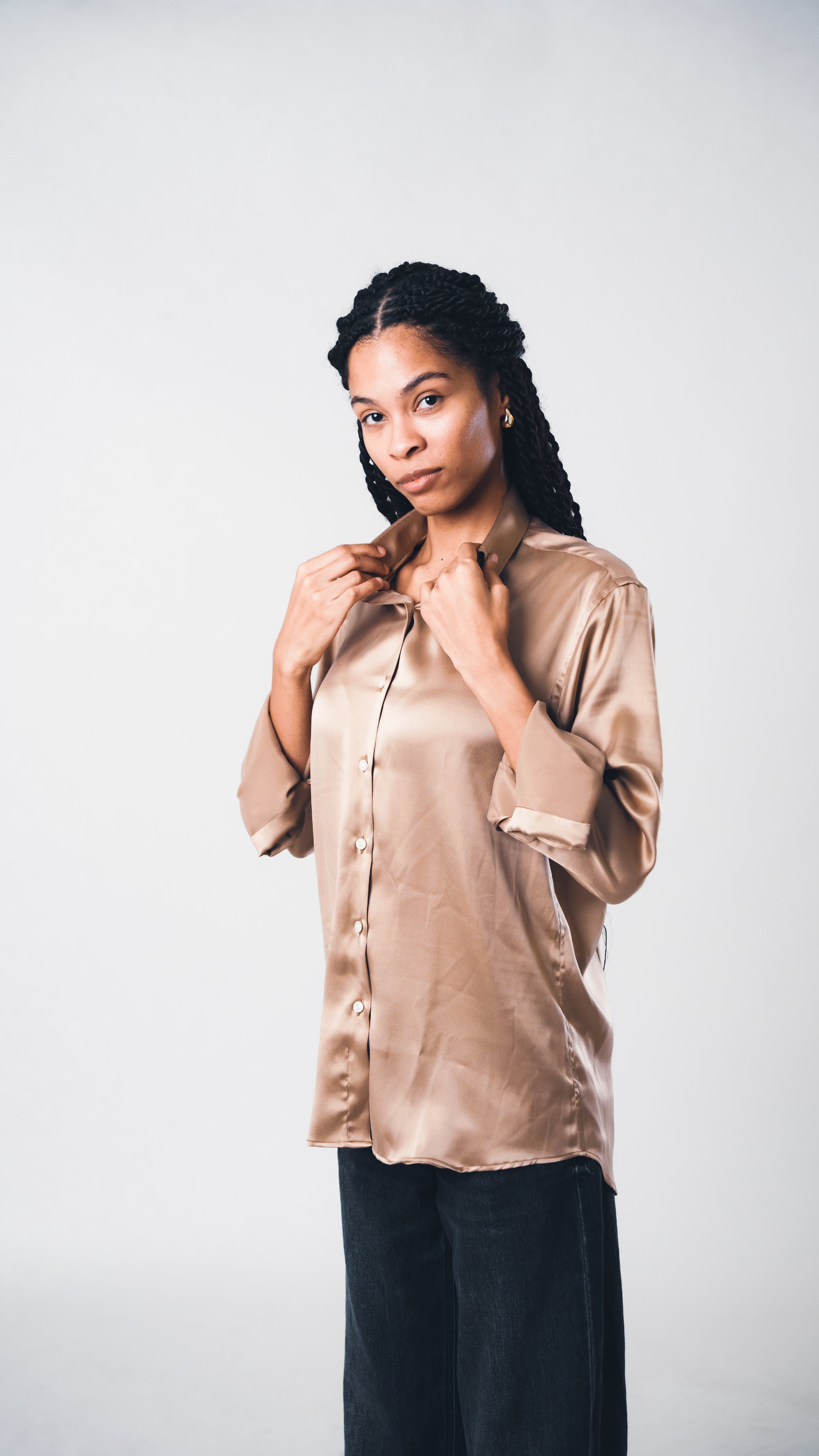 Gold Lucid Silk Shirt