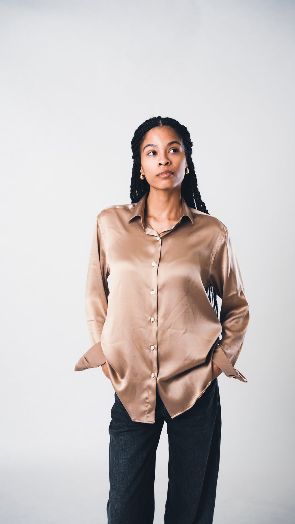 Gold Lucid Silk Shirt