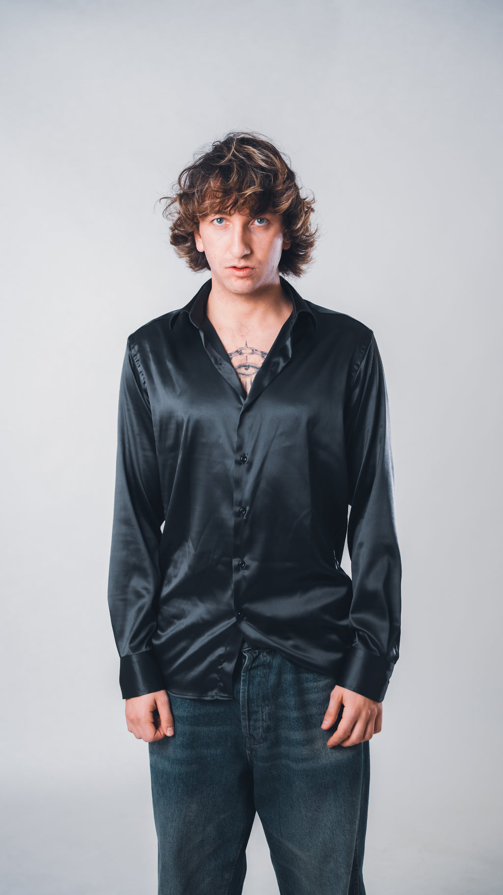 Dust Black Lucid Silk Shirt