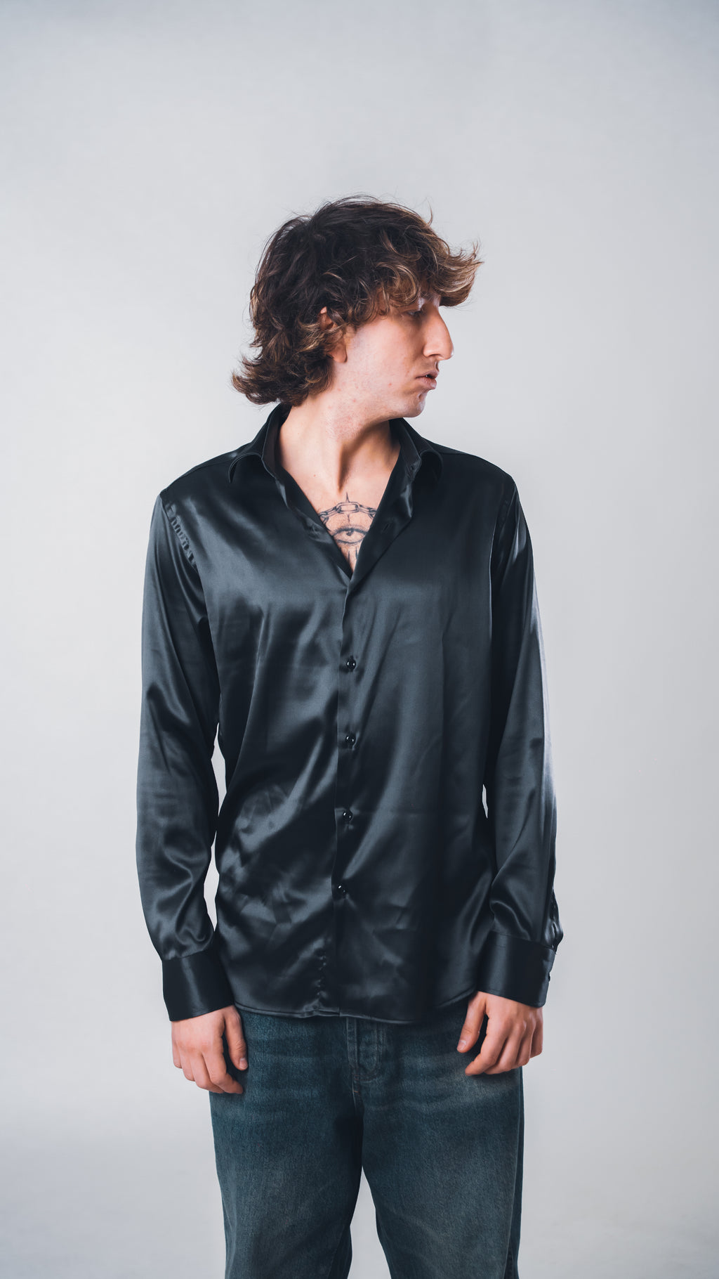 Dust Black Lucid Silk Shirt