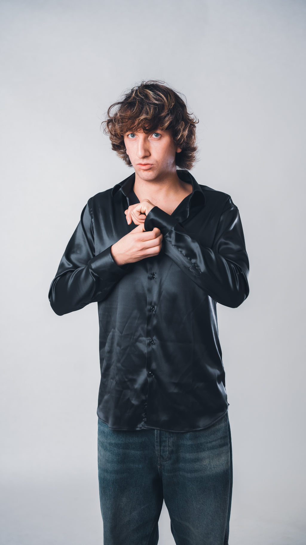 Dust Black Lucid Silk Shirt