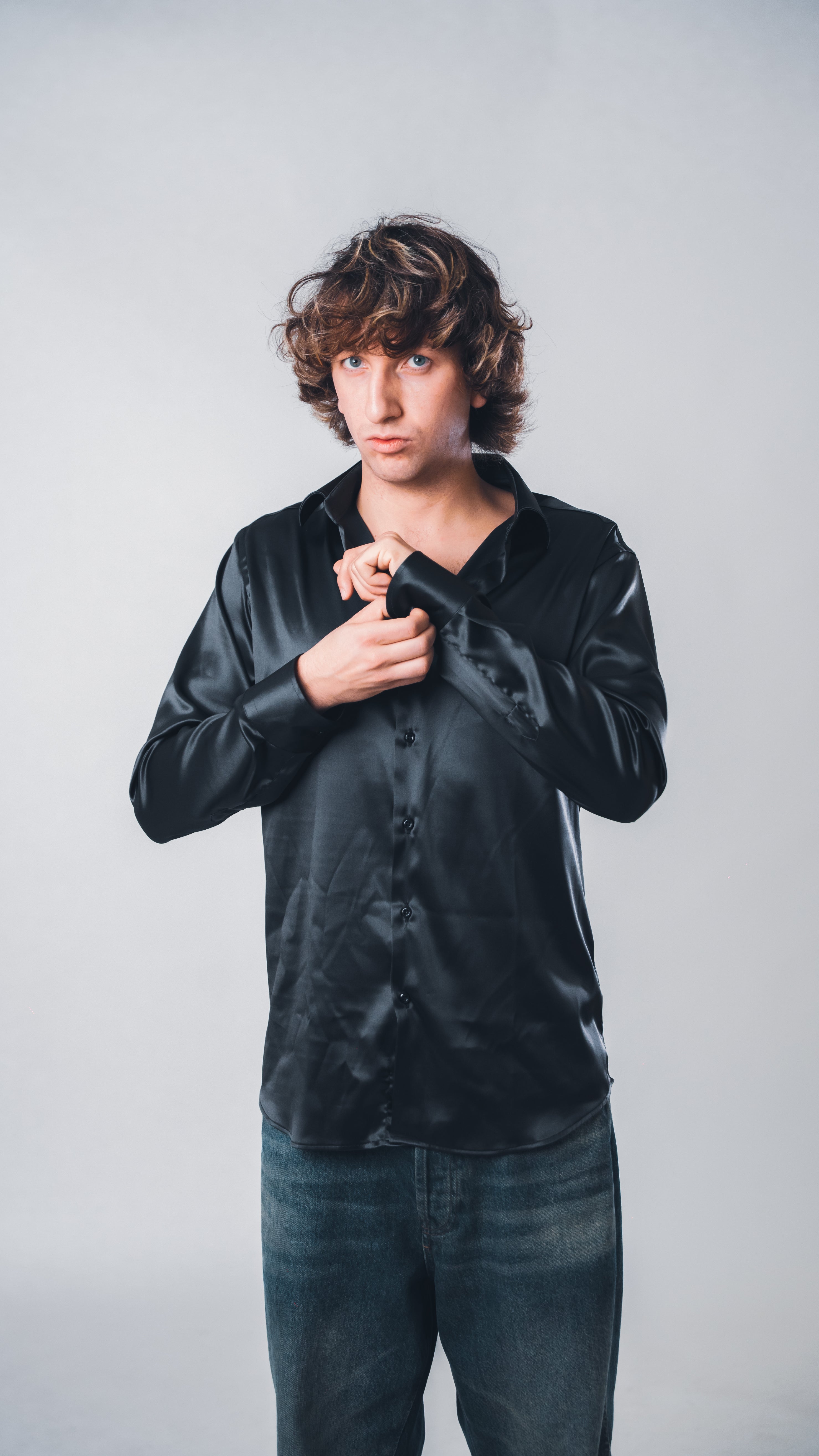 Dust Black Lucid Silk Shirt