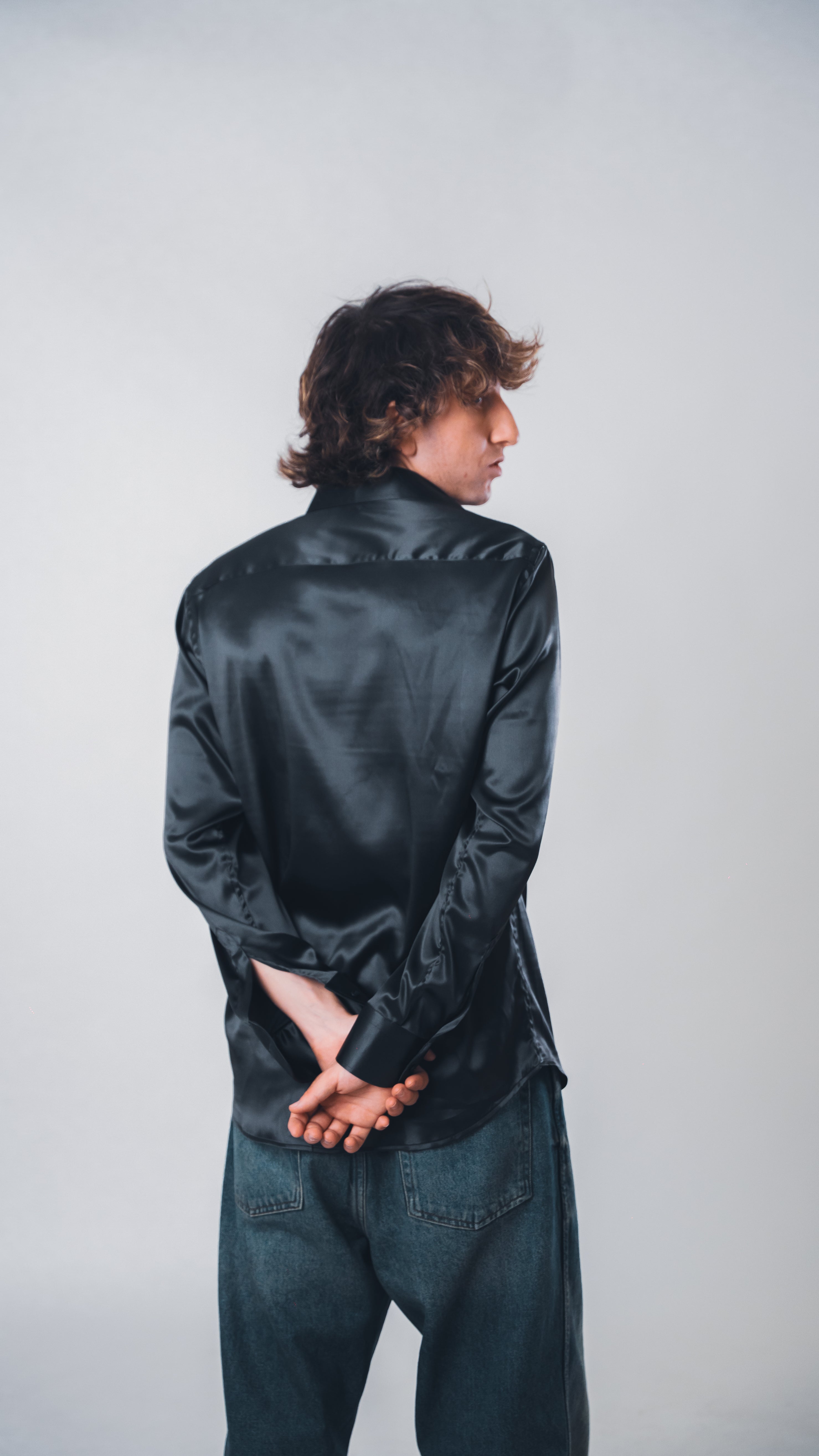 Dust Black Lucid Silk Shirt