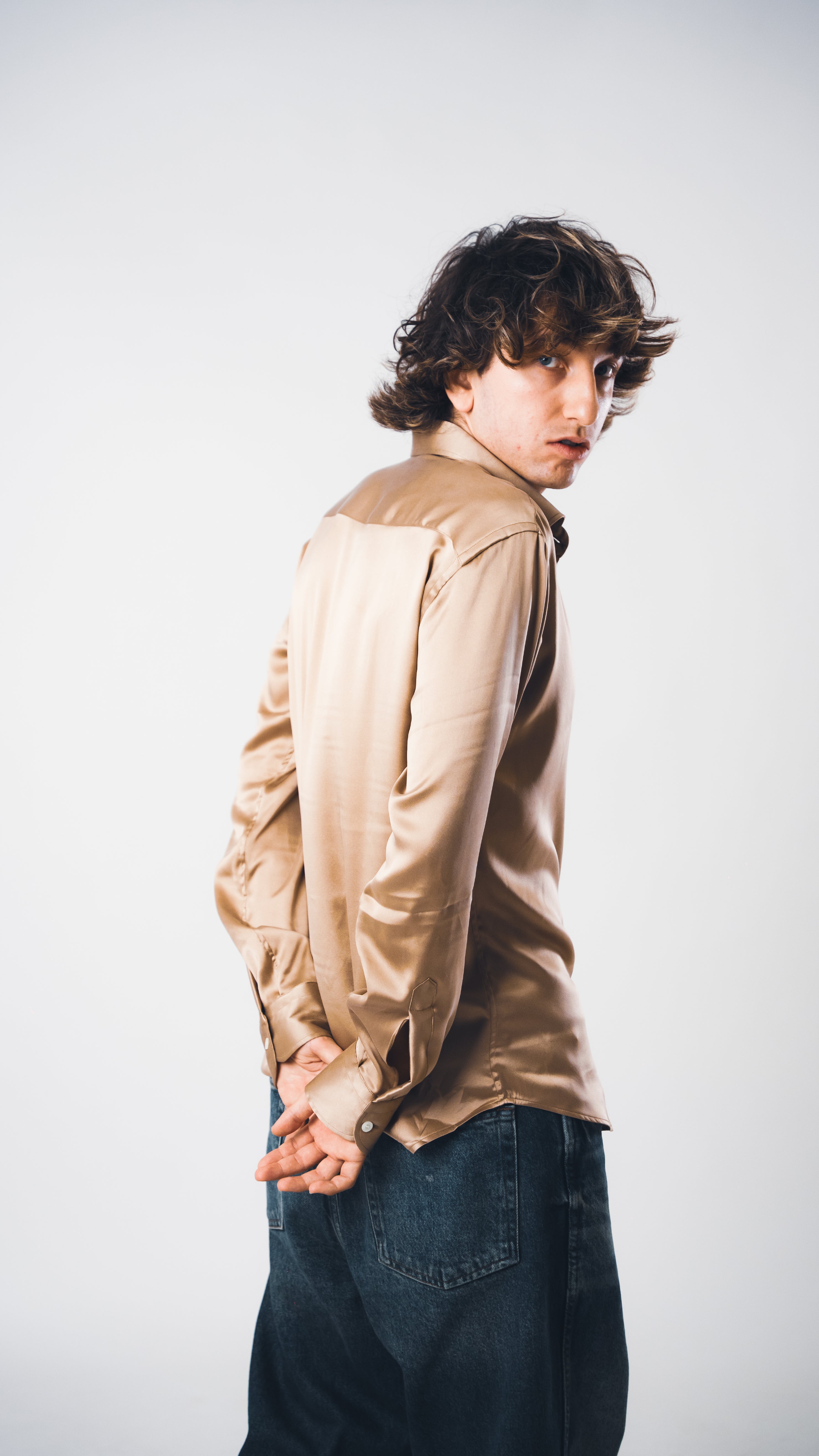 Gold Lucid Silk Shirt