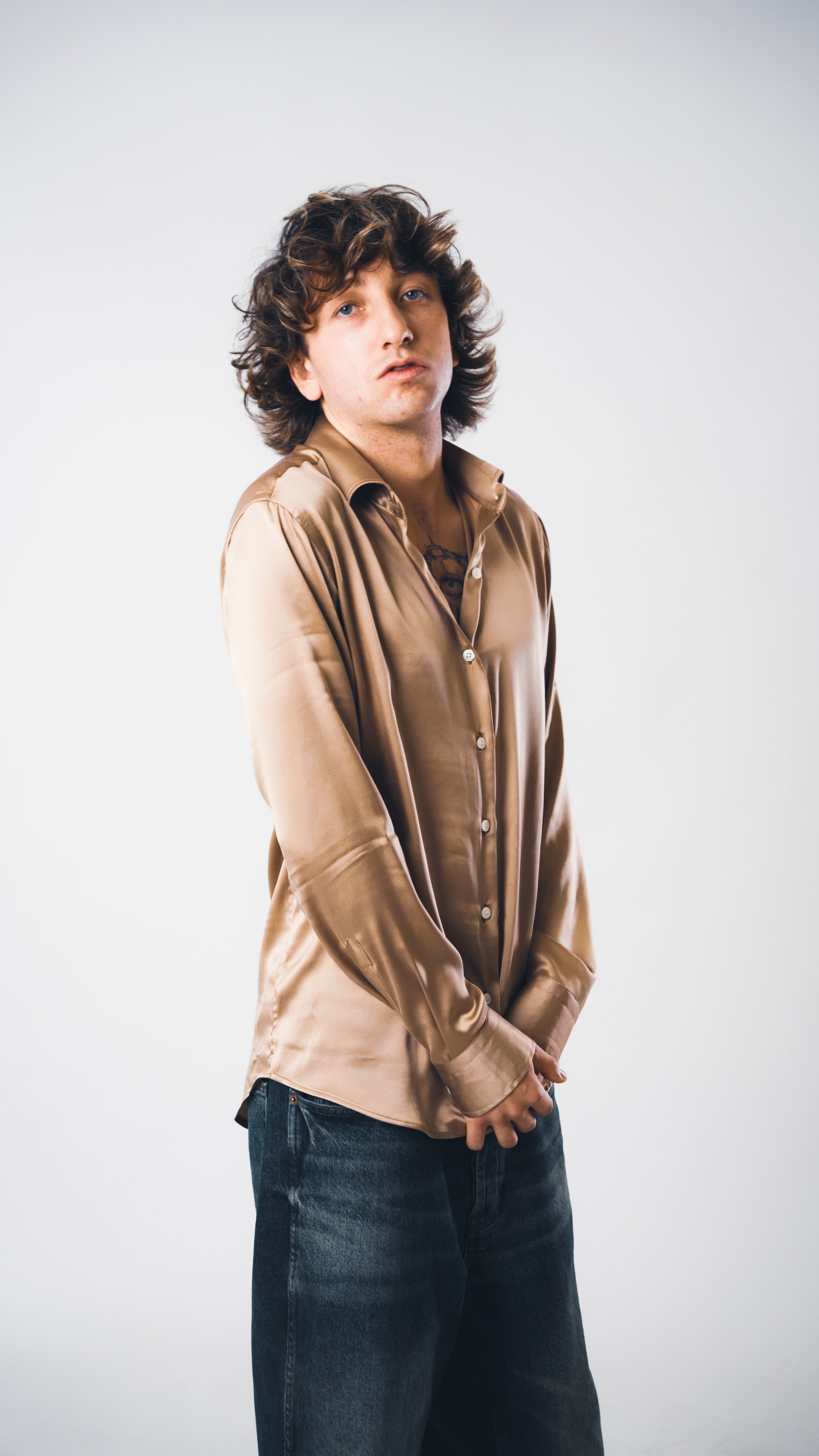 Gold Lucid Silk Shirt