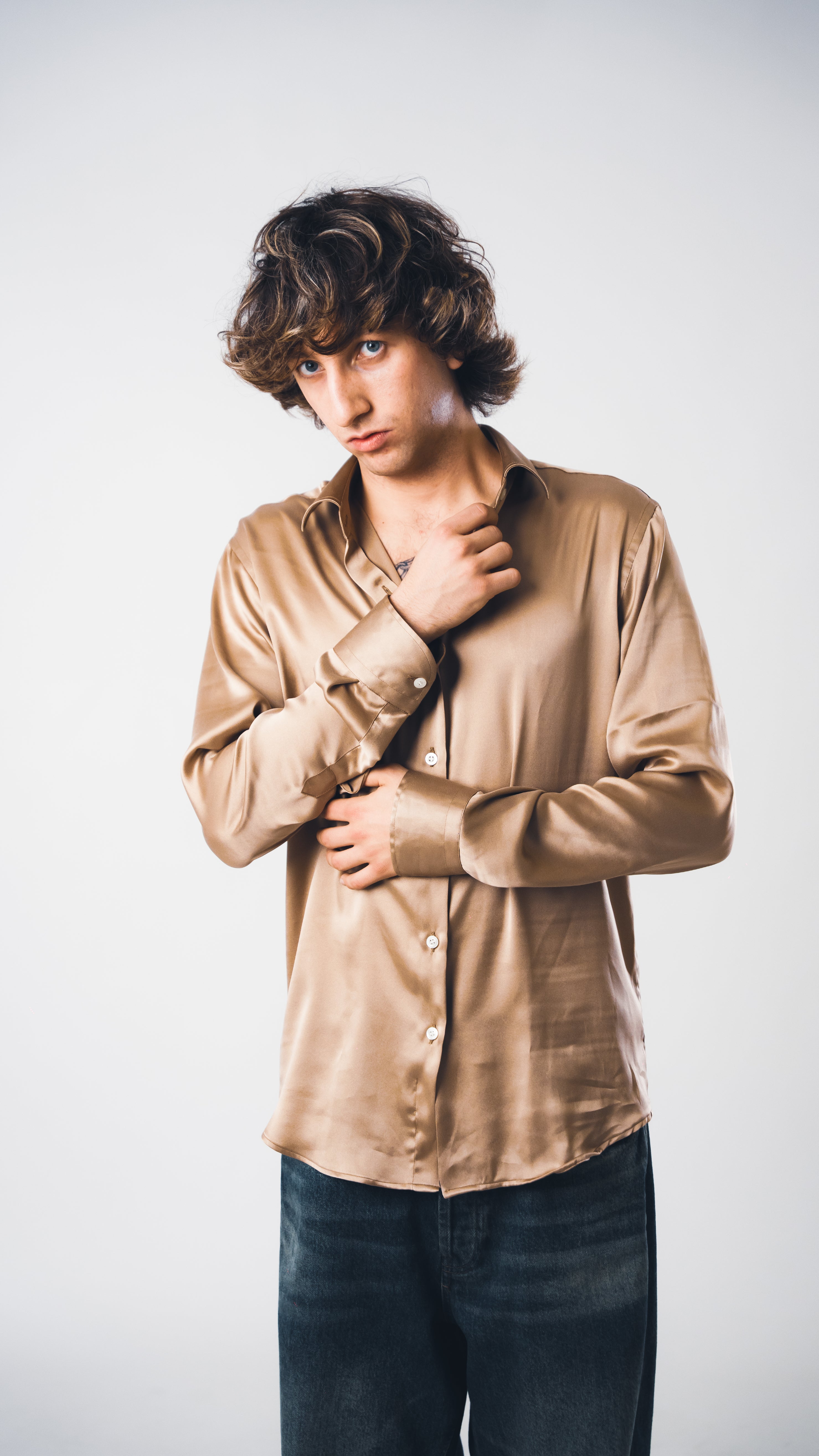 Gold Lucid Silk Shirt
